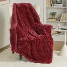 Faux Fur Throw Blanket Red - Fuzzy Fluffy Super Soft Furry Plush Decorative Comfy Shag Thick Sherp