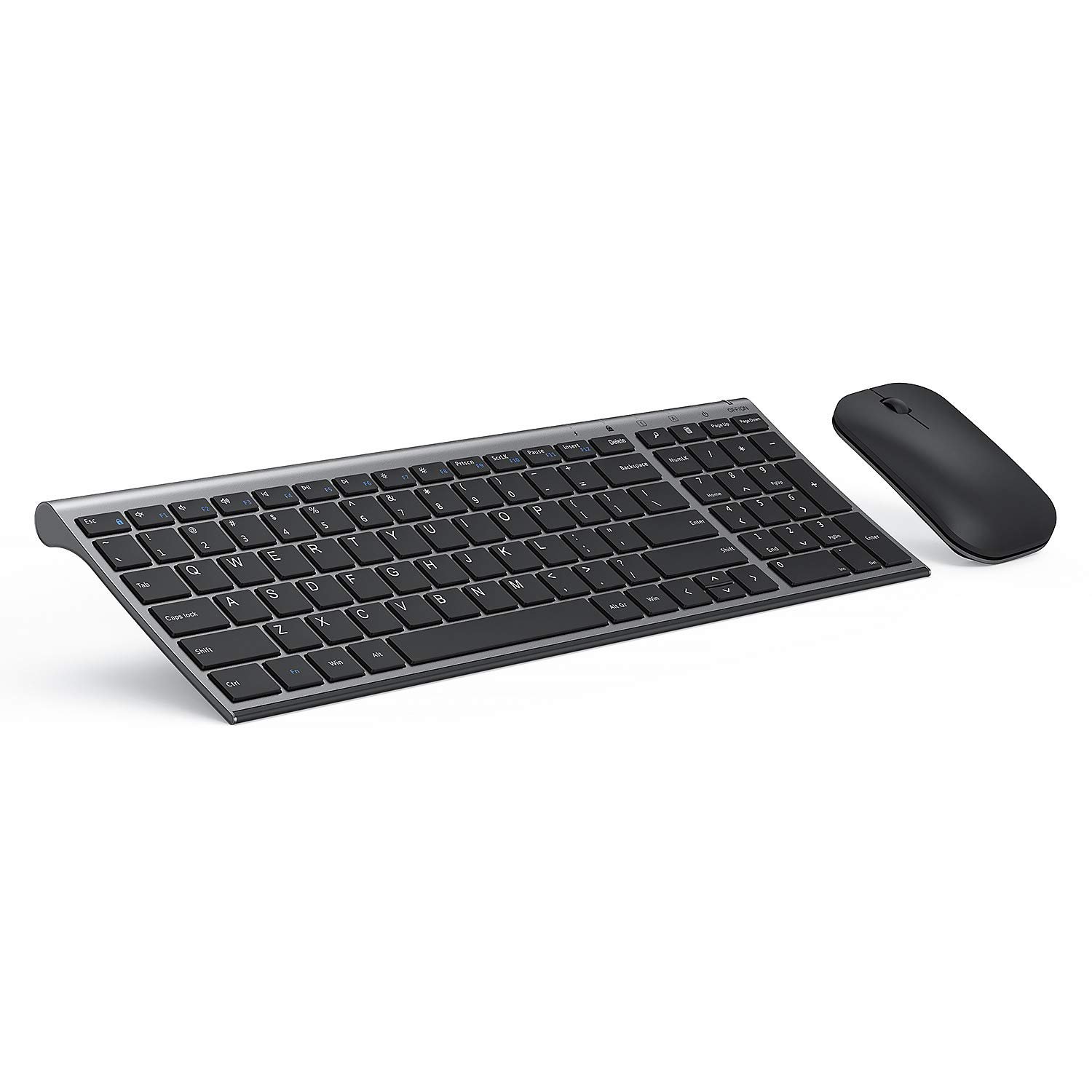 Rechargeable Wireless Keyboard Mouse, seenda Slim Thin Low Profile Keyboard and Mouse Combo with N