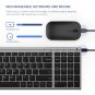 Rechargeable Wireless Keyboard Mouse, seenda Slim Thin Low Profile Keyboard and Mouse Combo with N