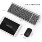 Rechargeable Wireless Keyboard Mouse, seenda Slim Thin Low Profile Keyboard and Mouse Combo with N