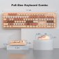 Wireless Keyboard And Mouse Combo,2.4Ghz Retro Full-Size Wireless Keyboard With Number Pad And Cut