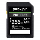 256Gb Pro Elite Class 10 U3 V30 Sdxc Flash Memory Card - 100Mb/S, Class 10, U3, V30, 4K Uhd, Full 