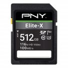 512Gb Elite-X Class 10 U3 V30 Sdxc Flash Memory Card - 100Mb/S, Class 10, U3, V30, 4K Uhd, Full Hd
