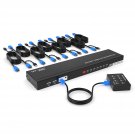 8 Port Kvm Switch Hdmi, 4K@30Hz Rack Mount Kvm Hdmi Switch W/Ir Remote & Wire-Desktop Controller &
