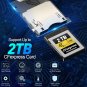CFexpress Card Reader USB 3.1 Gen 2 10Gbps Type B CFexpress Reader, Portable Aluminum CFexpress Me