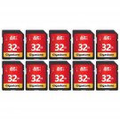 32Gb 10 Pack Sd Card Uhs-I U1 Class 10 Sdhc Memory Card High-Speed Full Hd Video Canon Nikon Sony