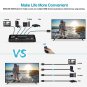 4K@60Hz 4X1 Hdmi Switch Audio Extractor With Optical Toslink Spdif/Coaxial/3.5Mm Audio Out, 4 Port