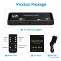 4K@60Hz 4X1 Hdmi Switch Audio Extractor With Optical Toslink Spdif/Coaxial/3.5Mm Audio Out, 4 Port