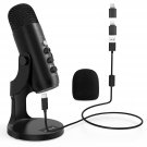 Usb Microphone,Condenser Computer Pc Mic,Plug&Play Gaming Microphones For Ps 4&5.Headphone Output&
