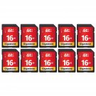 16Gb 10-Pack Sd Card Uhs-I U1 Class 10 Sdhc Memory Card High-Speed Full Hd Video Canon Nikon Sony