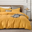 Yellow Duvet Cover California King Size - Soft Brushed Microfiber 3 Pieces With Zipper Closure, 1 