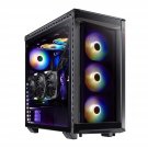 XPG Battlecruiser Mid-Tower ATX PC Gaming Case: 4mm Tempered Glass Sides, Cold-Rolled Carbon Steel