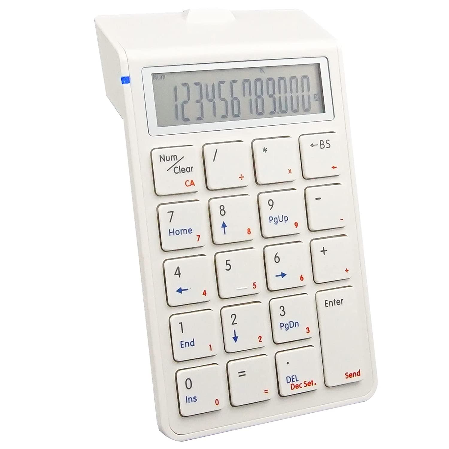 2 In 1 Bluetooth Number Pad With Accounting Calculator,19 Key Wireless Numeric Keypad With Lcd Scr