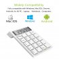 2 In 1 Bluetooth Number Pad With Accounting Calculator,19 Key Wireless Numeric Keypad With Lcd Scr