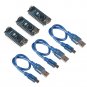 3Pcs For Arduino Mini Nano V3.0 Atmega328P 5V 16M Micro Controller Board Module With 3Pcs Usb Cabl