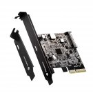 Usb3.2 Gen 2X2 Expansion Card 20Gb/S Data Transfer,Pci-E Type C Expansion Card Compatible With Pci