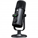 Usb Microphone For Computer, Cardioid Condenser Pc Mic With Mute, Headphone Output, Mic Gain And V