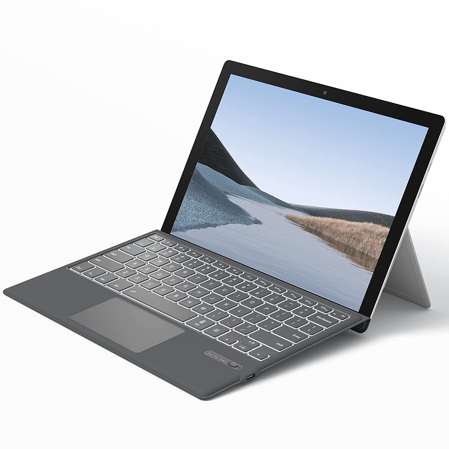 Surface Pro 7 Keyboard, 7Color Backlight, MultiGesture Touchpad