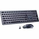 Backlit Wireless Keyboard And Mouse Combo, Quiet Wireless Keyboard And Mouse Full Size Ergonomic R