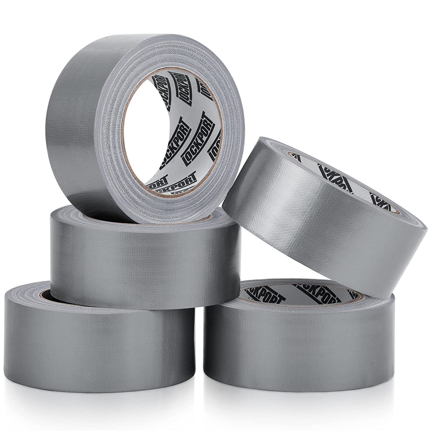 Duct Tape Heavy Duty - 5 Roll Multi Pack - Silver 90 Feet X 2 Inch - Strong, Flexible, No Residue,
