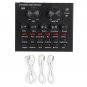V8 Sound Card External Voice Changer Live Sound Card 6 Modes 18 Sound Effects Dj Audio Mixer Bluet