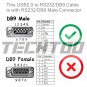 4 Port Professional Ftdi Chip Usb To Serial Rs232 Db9 Adapter Converter Serial Cable 9-Pin Male To