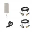 Cross-Polarized Antenna + 2X 25 Ft Sma/N Cables + Free Silicone Tape (Ant-129-001-Bdl-25)
