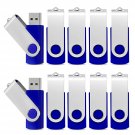 20 Pack 2Gb Flash Drive Bulk Usb Memory Stick Thumb Drive Bulk Swivel Design Blue