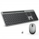 Mouse And Keyboard Combo, Quiet Full-Size Keyboard With Phone Holder, Cordless Usb Keyboard And Mo