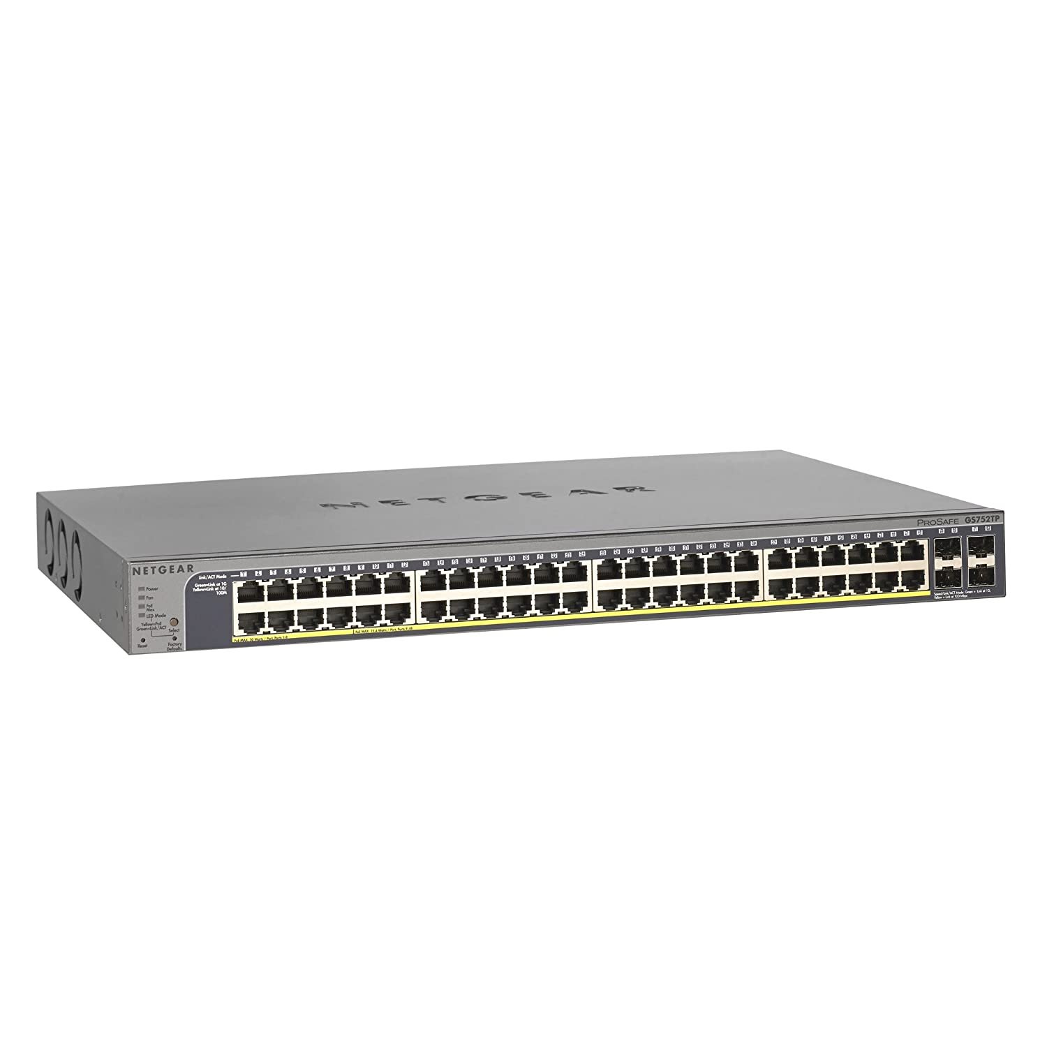 Gs752Tp-100Nas 48-Port Gigabit Ethernet Smart Managed Pro Switch, 4 Sfp Gbe Fiber Ports, Poe/Poe+,