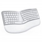 Ergonomic Keyboard, Bluetooth Keyboard Multi-Device Rechargeable With Split Keyboard Layout And Wr
