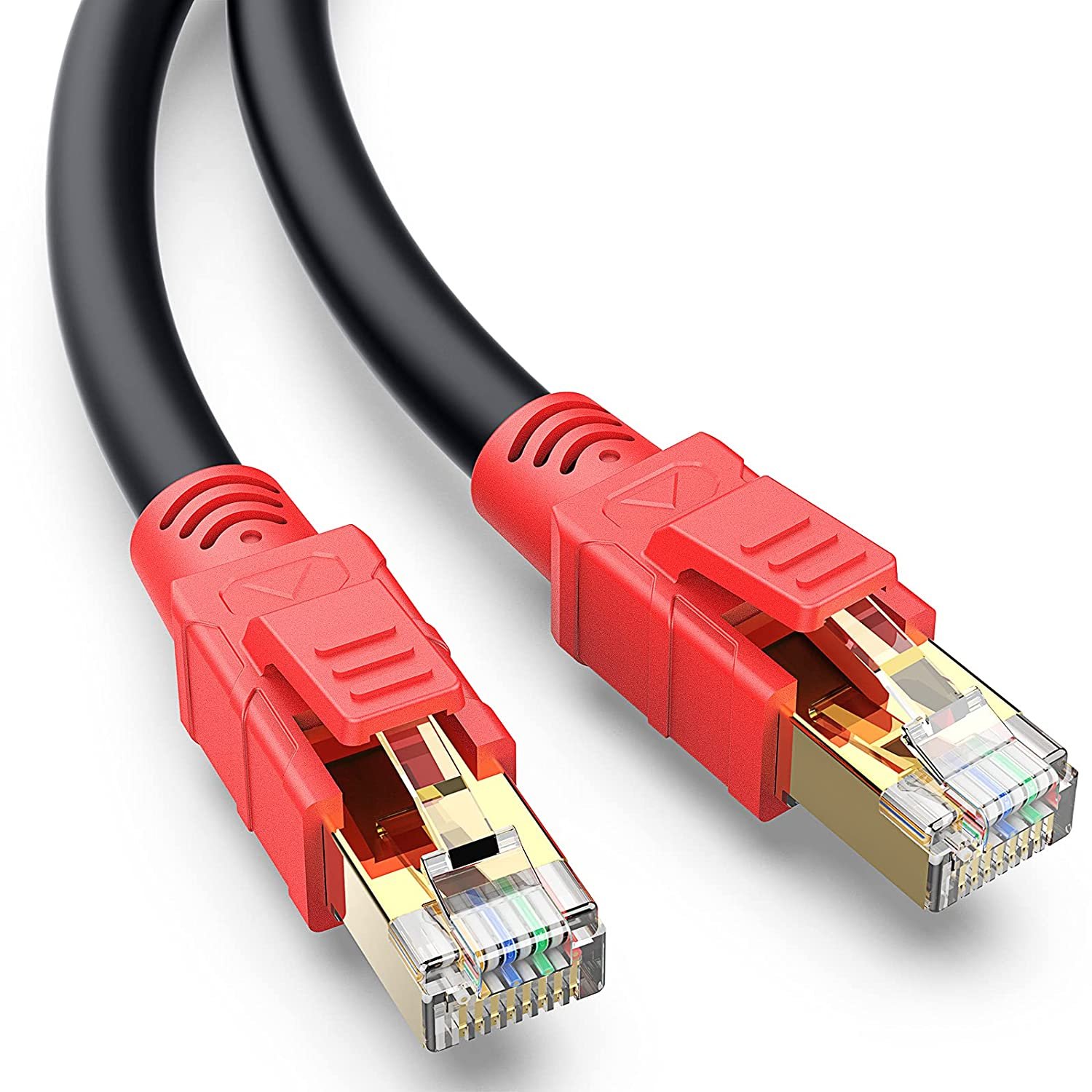Cat 8 Outdoor Cable 200 Ft, Shielded 26Awg 40Gbps 2000Mhz Sftp