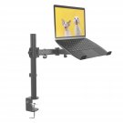 Single Monitor Laptop Mount, Adjustable Monitor Desk Mount With Vesa Laptop Tray Stand Up To 15.6 