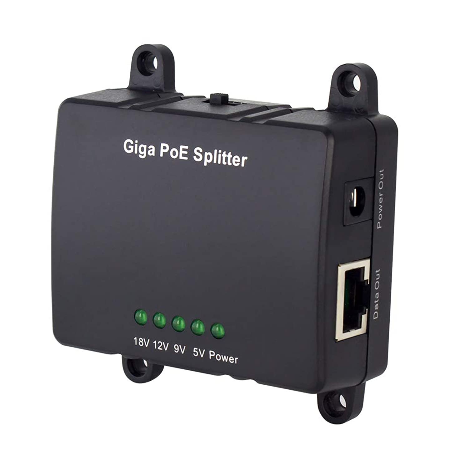 Poe Splitter Gigabit Network-Repeaters, Wall Mountable Adjustable Voltage Output Poe Powered Ieee 