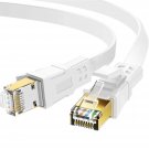 Cat 8 Ethernet Cable 50 Ft, Heavy Duty High Speed Rj45 Patch Cord, Cat8 Lan Gold Plated 40Gbps 200