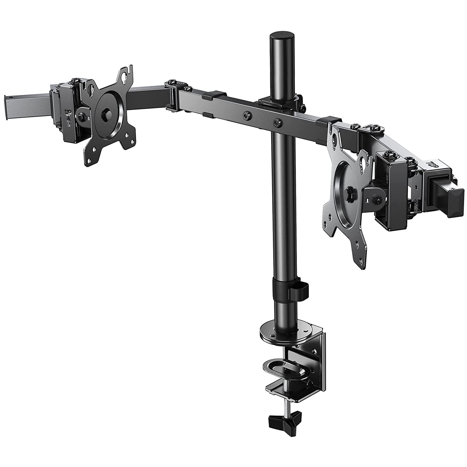 Dual Monitor Stand Mount 1732"", Adjustable Sliding Monitor Arms 26