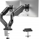 Dual Monitor Desk Mount Stand For 13 To 27 Inch Led Lcd Screens, Adjustable Gas Spring Monitor Arm