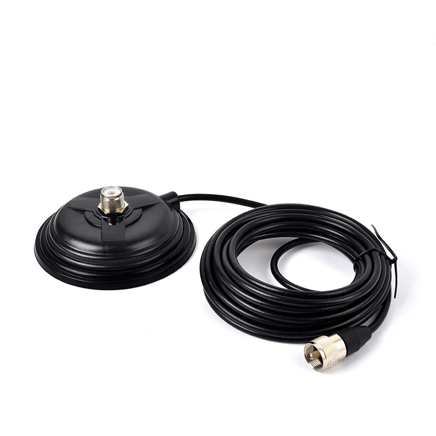 So239 Magnetic Antenna Mount 4.3'' Trunk Roof Base With Coax Rg589 Cable Pl259 Connector With N Ma