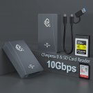 Dual-Slot CFexpress Type B/SD Card Memory Card Reader USB 3.1 Gen 2 10Gbps CFexpress Card Reader, 