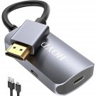 Hdmi Male To Usb C Female Adapter Cable With Micro Usb Power Cable, Uni-Directional Hdmi Input To 