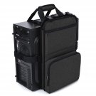 Pc Tower Carrying Strap With Handle, Desktop Computer Case Belt Holder With Pockets For Keyboard, 