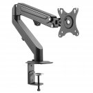 Single Monitor Desk Mount, 17"" To 27"", C-Clamp Base, Premium Gas Spring, Fits Flat/Curved Monitor,