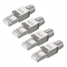 Rj45 Cat6A Connectors Tool-Free Reusable Shielded Ethernet Termination Plugs For 23Awg Sftp Utp Ca