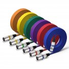 Xlr Cable 25 Feet 6 Color Packs For Microphone Audio Mixer- Xlr Male To Female 3 Pins Balanced Sta