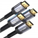 4K Displayport To Hdmi Cable Adapter 2Pack 10Ft, Dp To Hdmi Male Uhd 2K@120Hz,4K@30 Nylon Braided 