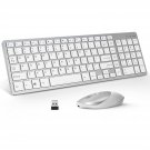 Wireless Keyboard and Mouse Combo,seenda 2.4GHz Slim Full Sized Rechargeable Wireless Keyboard Mou