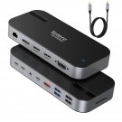 Usb C Docking Station Dual Monitor, 16 In 1 Dock 3 Monitors Laptop Multiport Adapter, Usb C Dongle