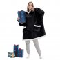 Wearable Blanket Hoodie - Sherpa Fleece Hooded Blanket For Adult As A Gift, Warm & Comfortable Bla