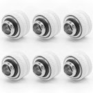 6 Pack G1/4"" Thread To 14Mm Od Hard Tubing Compression Fitting With Sealing Ringsfor Rigid Acrylic