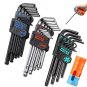 Hex Key Allen Wrench Set, Sae Metric Long Arm Ball End Hex Key Set Tools, Industrial Grade, Bonus 
